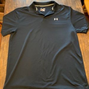 Black Under Armour Polo, Loose fit, Heatgear